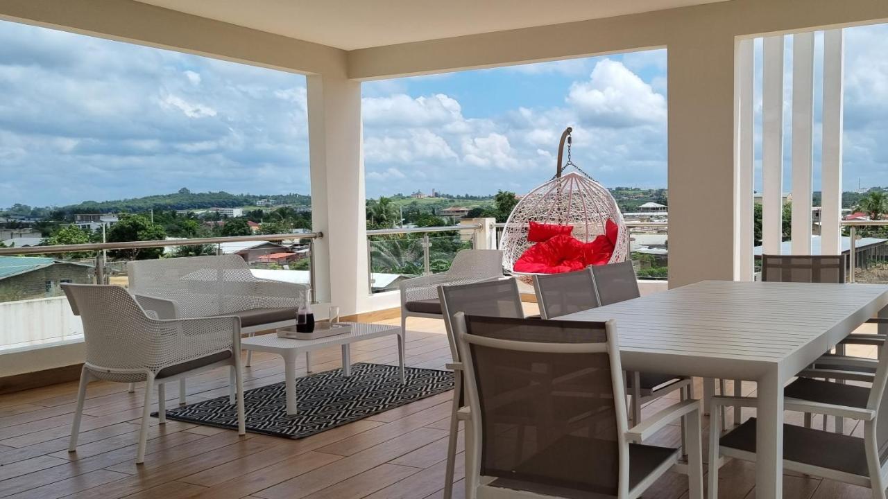 Villa Bolati, Avec Piscine, Jacuzzi, Jardin Et Vue Bonoua Exteriör bild